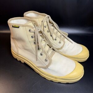 Palladium Mens Canvas Boots Size 11.5 Casual‎ Lace Up Ankle High Top Shoes